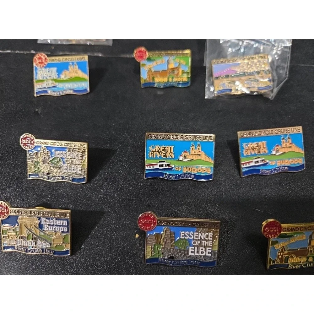 Grand Circle Cruise Line Travel Lapel Pin, Lot‎ of 10, European River Cruise
